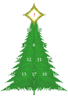 Rows from top to bottom:
?; 10 13; 16 6 18; 17 12 11 17; 12 13 17 10 11; 16 8 18 16 4 18